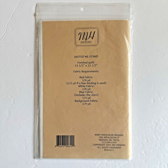 United We Stand Wallhanging Quilt Pattern Patriotic Quilt Pattern MH Designs - Picture 2 of 2